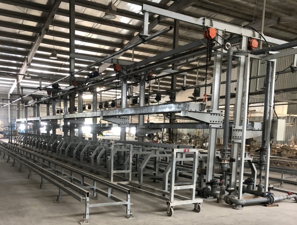 dàn đổ rót cầu khối